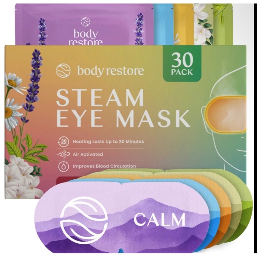Body Restore Steam Eye Mask 30 Pack Self Heating Air Activated Compress Mask